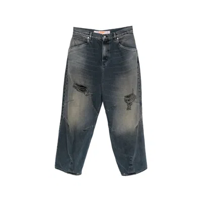Pdf Distressed Panelled Jeans In Blue