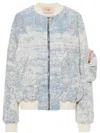 Pdf Dust-effect Denim Jacket In Blue