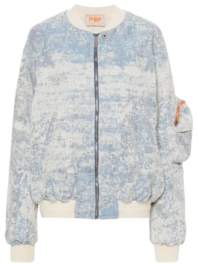 Pdf Dust-effect Denim Jacket In Blue