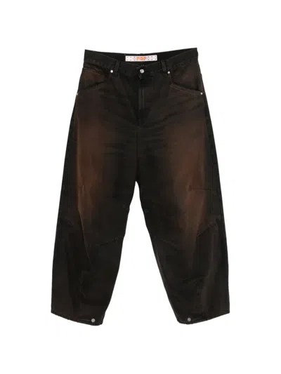 Pdf Faded Graphic-print Jeans In Brown