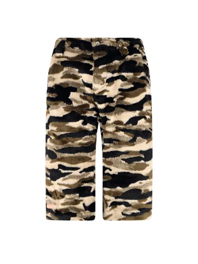 Pdf Faux Fur Straight-leg Pants In Brown