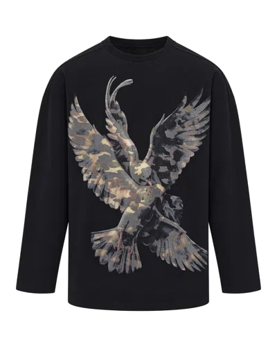 Pdf Graphic Print Long Sleeve T-shirt In Black