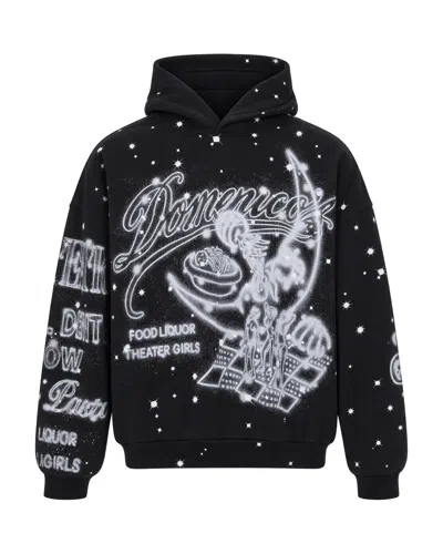 Pdf Graphic Print Pullover Hoodie In Black