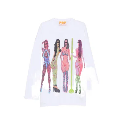 Pdf Graphic-print Long-sleeve T-shirt In Transparent