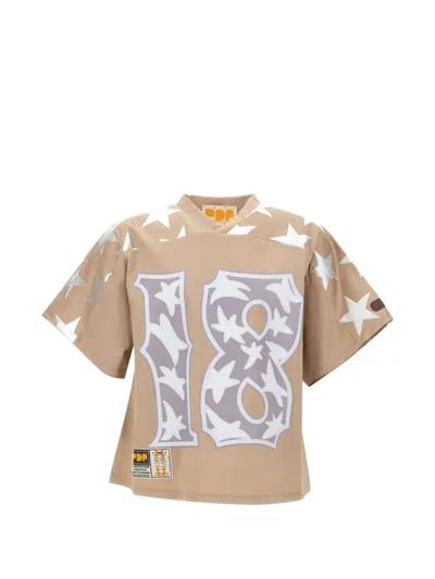 Pdf Graphic-print Star-motif T-shirt In Brown
