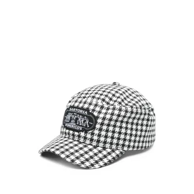 Pdf Check-pattern Logo-patch Baseball Cap In Black