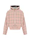Pdf Hooded Check Jacket In Brown