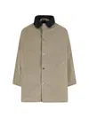 Pdf Corduroy-collar Jacket In Brown