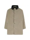 Pdf Corduroy-collar Jacket In Brown