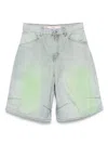 Pdf Denim Shorts In Green