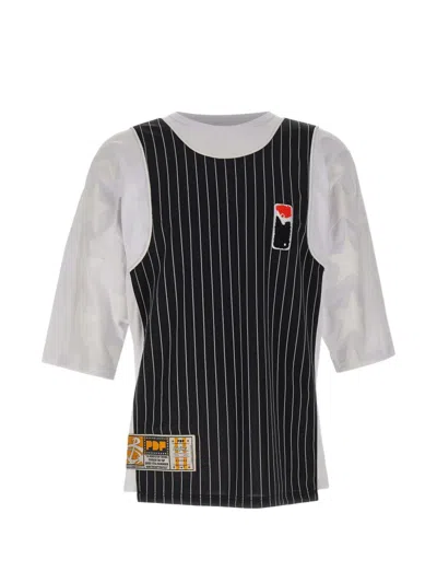 Pdf Layered Striped T-shirt In Black