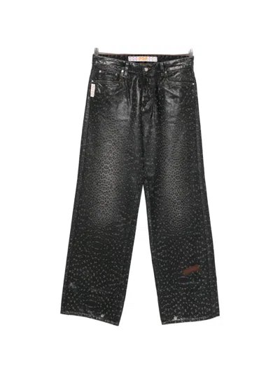 Pdf Leopard Print Denim Jeans In Pattern