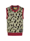 LEOPARD-PRINT KNITTED VEST