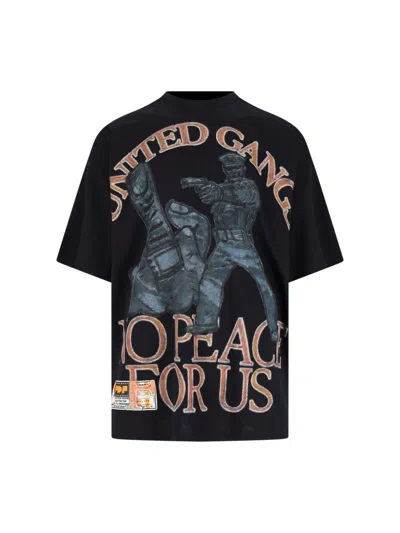 Pdf Logo 100% Cotton T-shirt In Black