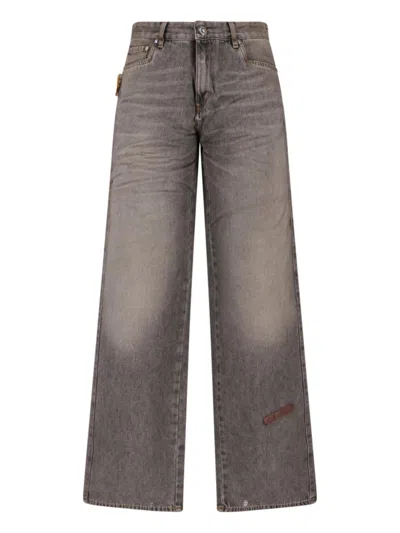 Pdf Men's Washed Denim Jeans In Cotton-blend In Grey