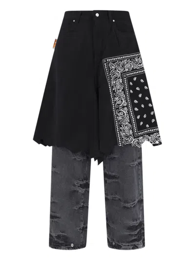 Pdf Men's Wool-cotton Jeans With Polyamide Blend In Black