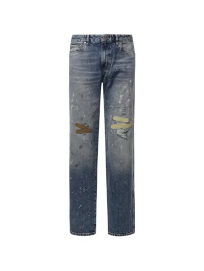 Pdf Nico Distressed Plaster-patch Jeans In Blue