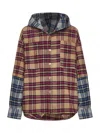 Pdf Patchwork-effect Check Raf Hooded Jacket In Multi