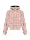 Pdf Hooded Check Jacket In Multi