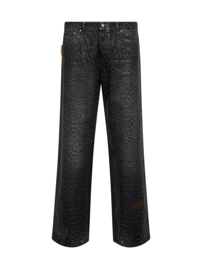 Pdf Spotted Linen-wool Blend Jeans In Black