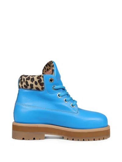 Pdf Strada Low Leopard-print Boots In Blue