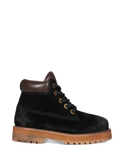 Pdf Strada Low Suede Panelled Ankle Boots In Black
