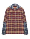 Pdf Patchwork-effect Check Raf Hooded Jacket In Multi