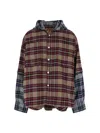 Pdf Patchwork-effect Check Raf Hooded Jacket In Multi