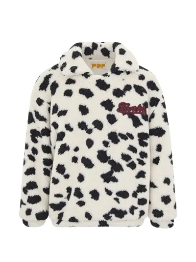 Pdf Temerario Animalier-print Fleece Hoodie In White