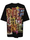 Pdf Black Cotton Jersey Printed T-shirt In Multi