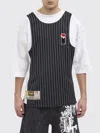 Pdf Pinstripe-pattern Logo-patch T-shirt In Black