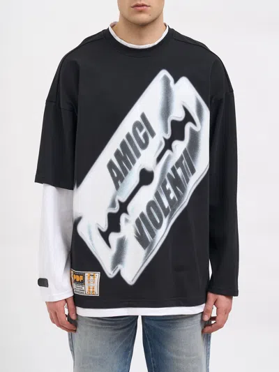Pdf T-shirt M/l Amici Violenti In Black