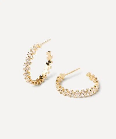 Pdpaola 18ct Gold-plated Crown Hoop Earrings
