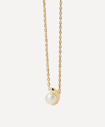 Pdpaola 18ct Gold-plated La Perla Solitaire Pendant Necklace