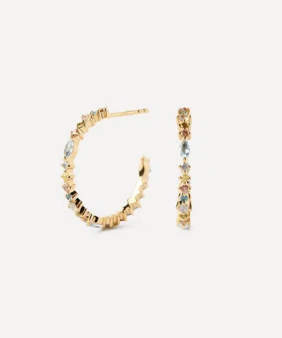 Pdpaola 18ct Gold-plated Lotus Hoop Earrings