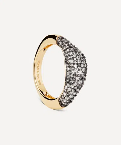 Pdpaola 18ct Gold-plated Pave Duna Ring