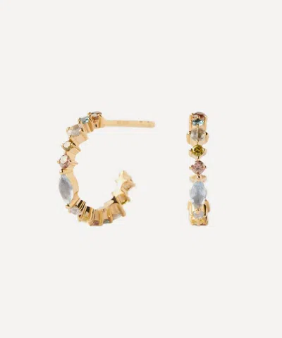Pdpaola 18ct Gold-plated Small Lotus Hoop Earrings