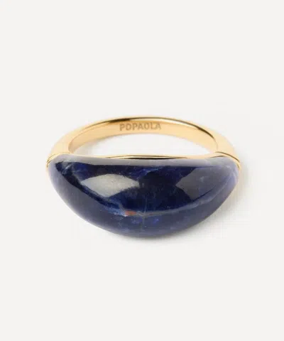 Pdpaola 18ct Gold-plated Sodalite Cosmos Stamp Ring