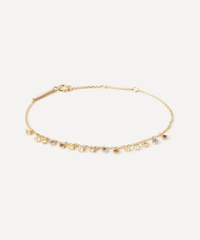 Pdpaola 18ct Gold-plated Willow Gemstone Bracelet