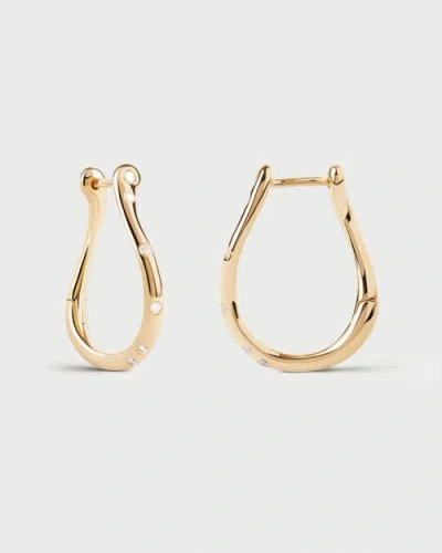 Pdpaola Air Mini Hoops In Gold