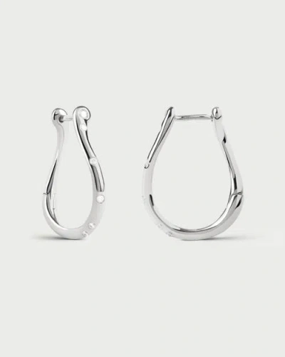Pdpaola Air Mini Hoops In Silver