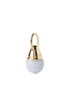 Pdpaola Blue Lace Agate Riviera Pendant In Blue Lace