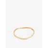 Pdpaola Dpaola Womens Air 18ct Yellow-gold Plated Sterling-silver And Zirconia Bangle In Gold
