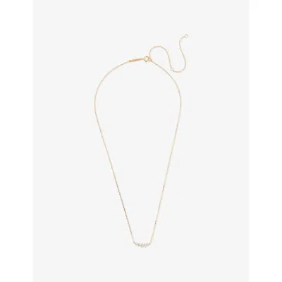 Pdpaola Womens Estela 18ct Yellow Gold-plated Sterling-silver And Cubic Zirconia Necklace