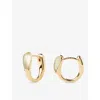 Pdpaola Dpaola Womens Isla 18ct Yellow Gold-plated Sterling-silver And Prehnite Hoop Earrings