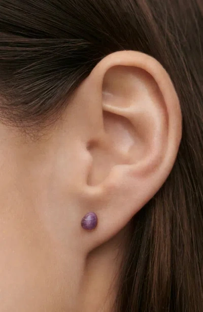 Pdpaola Gravity Stud Ear Piercing In Amethyst