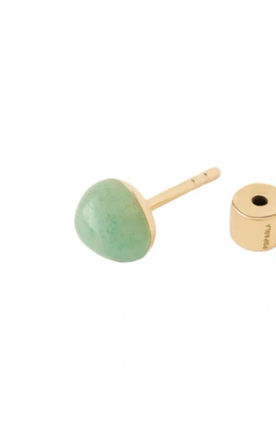 Pdpaola Gravity Stud Ear Piercing In Green Aventurine