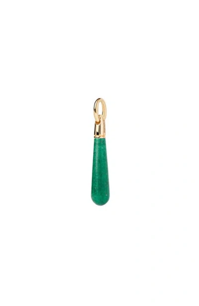 Pdpaola Large Drop Pendant In Green Aventurine