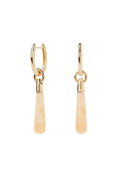 Pdpaola Large Jupiter Single Hoop In Yellow Aventurine