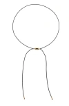 Pdpaola Oslo Cord Necklace In Black